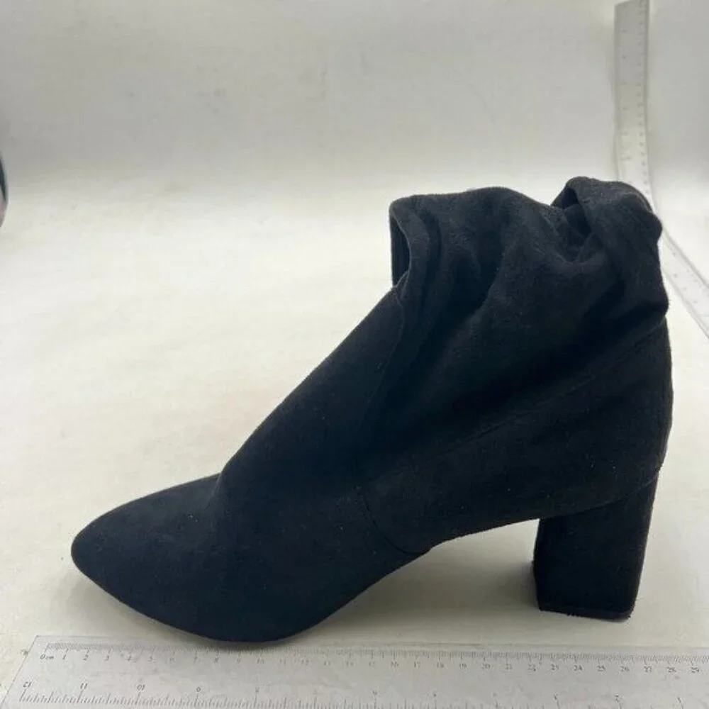 Black Women Block High Heel Over The Knee Thigh High Boots Comfortable Long Boot